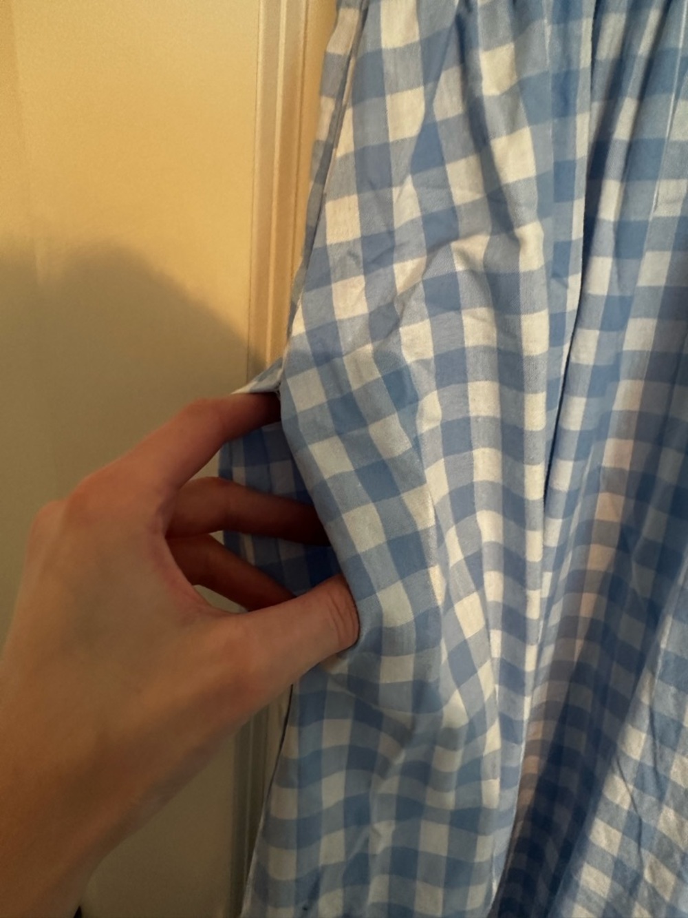 Blue Gingham Smocked Maxi Dress - Picture 5 of 6